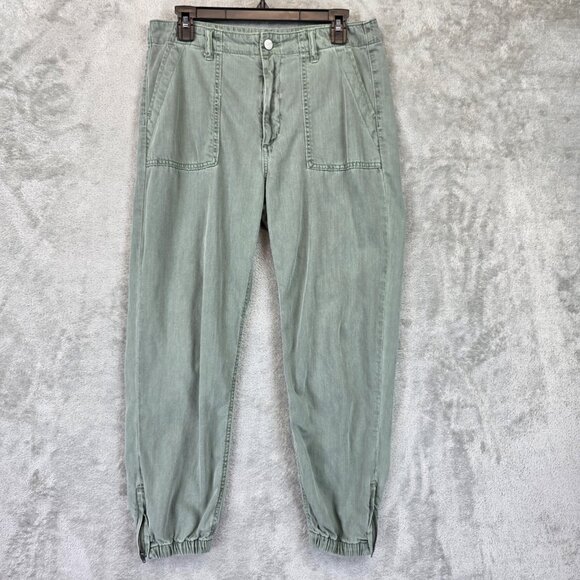 Joe's Jeans Pants Womens 29 Sage Green Jogger Elastic Cuff Zip Hem 45GACTWC8000 - Picture 1 of 12